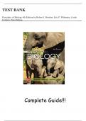 Test Bank - for Principles of Biology 4th Edition by Robert J&period; Brooker&comma; Eric P&period; Widmaier&comma; All Chapters &comma; Complete Guide A&plus; &comma; Newest version 2025