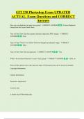 GIT 230 Photoshop Exam UPDATED  ACTUAL  Exam Questions and CORRECT  Answers 
