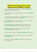 ROTC Final Exam ACTUAL  Exam  Questions and CORRECT Answers 