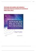 TEST BANK FOR HAMRIC AND HANSON-S ADVANCED PRACTICE NURSING 6TH EDITION&comma; Latest edition graded A&plus;