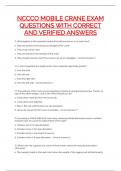 NCCCO MOBILE CRANE EXAM QUESTIONS WITH CORRECT AND VERIFIED ANSWERS