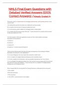 NMLS Final Exam Questions with Detailed Verified Answers &lpar;100&percnt; Correct Answers&rpar; &sol;Already Graded A&plus;