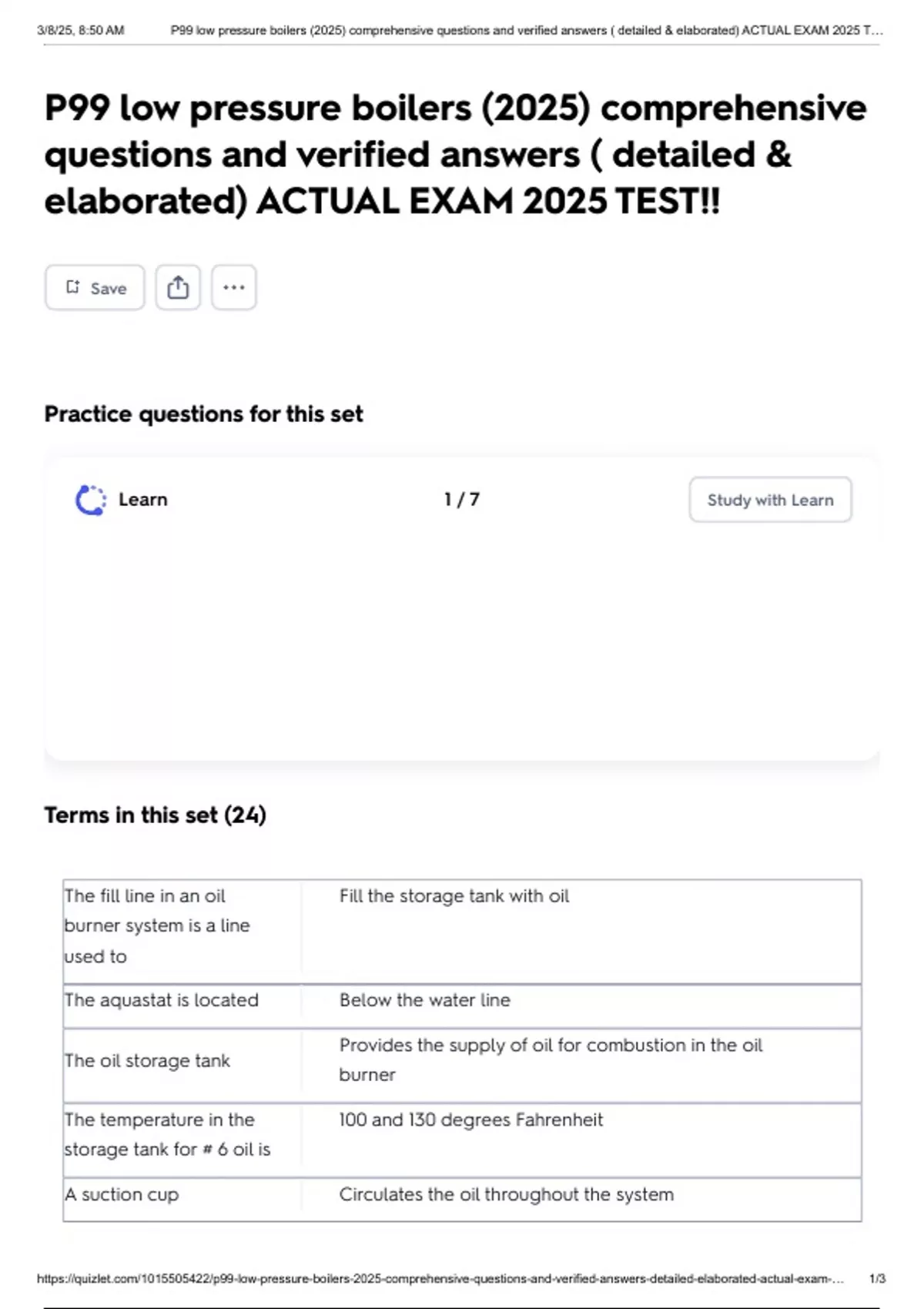 P99 low pressure boilers (2025) comprehensive questions and verified ...