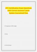 CFT Certification Exam Questions with Correct Answers Latest Update Guaranteed Pass