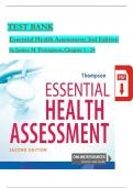 TEST BANK ESSENTIAL HEALTH ASSESSMENT 2nd edition&comma; Janice Thompson 2023&sol;2024&lbrace;chapter1-24&rcub;