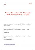 D511 HNA Lecture 13 The Brain With Actual Solution &lpar;2025&rpar;&excl;&excl;