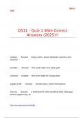D511 - Quiz 1 With Correct Answers &lpar;2025&rpar;&excl;&excl;