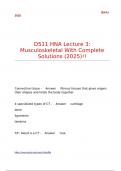 D511 HNA Lecture 3 Musculoskeletal With Complete Solutions &lpar;2025&rpar;&excl;&excl;