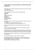 NASM WEIGHT LOSS SPECIALIST QUESTUONS AND ANSWERS
