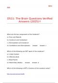 D511 The Brain Questions Verified Answers &lpar;2025&rpar;&excl;&excl;