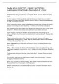 NASM WLS&colon; CHAPTER 12 QUIZ- NUTRITION COACHING STRATEGIES FOR WEIGHT LOSS