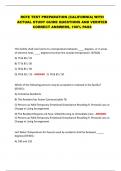 RCFE TEST PREPARATION &lpar;CALIFORNIA&rpar; WITH  ACTUAL STUDY GUIDE QUESTIONS AND VERIFIED  CORRECT ANSWERS&comma; 100&percnt; PASS