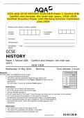 2024 AQA GCSE HISTORY 8145&sol;1B&sol;B Paper 1 Section B&sol;B&colon; Conflict and tension&colon; the inter-war years&comma; 1918&ndash;1939&period; Verified Question Paper with Marking Scheme Combined&period; June 2024