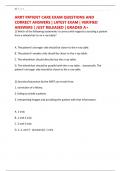 ARRT PATIENT CARE EXAM QUESTIONS AND CORRECT ANSWERS &vert; LATEST EXAM &vert; VERIFIED ANSWERS &vert; JUST RELEASED &vert; GRADED A&plus;