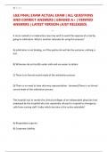 L&E FINAL EXAM ACTUAL EXAM &vert; ALL QUESTIONS AND CORRECT ANSWERS &vert; GRADED A&plus; &vert; VERIFIED ANSWERS &vert; LATEST VERSION &lpar;JUST RELEASED&rpar;