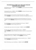 PSYCHOLOGICAL FIRST AID - POST TEST UPDATED QUESTIONS AND ANSWERS