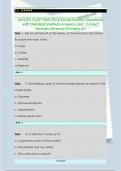 DAVITA CCHT PRACTICE EXAM Recent Questions  with Detailed Verified Answers and  Correct  Answers Already Graded A&plus; 