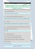 Healthcare Finance Test 2 Recent Questions with  Detailed Verified Answers and Correct Answers  Already Graded A&plus; 