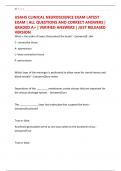 USAHS CLINICAL NEUROSCIENCE EXAM LATEST EXAM &vert; ALL QUESTIONS AND CORRECT ANSWERS &vert; GRADED A&plus; &vert; VERIFIED ANSWERS &vert; JUST RELEASED VERSION