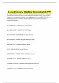Expeditionary Warfare Specialist &lpar;EXW&rpar;