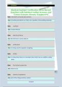 Medical Assistant Certification Review Recent Questions with Detailed Verified Answers and Correct Answers Already Graded A&plus;
