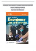 TEST BANK For Nancy Caroline&rsquo;s Emergency Care in the Streets&comma; 9th Edition by Nancy Caroline&comma; Verified Chapters 1 - 53&comma; Complete