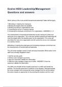 HESI Leadership and Management &vert; Practice Questions and Answers &ndash; Nursing Exam Preparation
