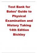TEST BANK&period; Bates' Guide To Physical Examination And History&period; Taking 13th Edition By Bickley&comma; Complete Chapters 1 To 27&period; TABLE OF CONTENTS