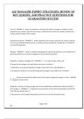 ALF MANAGER EXPERT STRATEGIES&comma; REVIEW OF KEY QUIZZES&comma; AND PRACTICE QUESTIONS FOR GUARANTEED SUCCESS