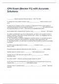CPA Exam &lpar;Becker F1&rpar; with Accurate Solutions