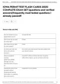 IOWA PERMIT TEST FLASH CARDS 2025&vert; COMPLETE EXAM SET &lpar;questions and verified answers&rpar;frequently most tested questions &vert; already passed&excl;&excl;