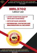 MRL3702 UPDATED Exam Pack 2023 (Old Up Until MAY EXAM 2023) Referencing, Footnotes andBbibliographies All Included. Questions and Answers (All you need)