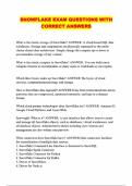 ALL SNOWFLAKE PACKAGED EXAMS&colon; QUESTIONS WITH 100&percnt; VERIFIED ANSWERS LATEST UPDATED