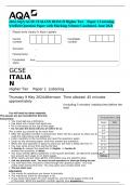 2024 AQA GCSE ITALIAN 8633&sol;LH Higher Tier&Tab;Paper 1 Listening&period; Verified Question Paper with Marking Scheme Combined&period; June 2024