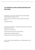 ULL NURSING 104 FINAL EXAM