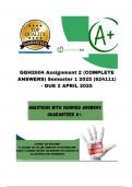 GGH2604 Assignment 2 &lpar;COMPLETE ANSWERS&rpar; Semester 1 2025 &lpar;824111&rpar; - DUE 2 APRIL 2025&semi; 100&percnt; correct solutions and explanations&period;