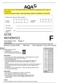 2024 AQA GCSE MATHEMATICS 8300&sol;3F Foundation Tier&Tab;Paper 3 Calculator&period; Verified Question Paper with Marking Scheme Combined&period; June 2024