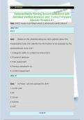 Perianesthesia Nursing Recent Questions with  Detailed Verified Answers and  Correct Answers  Already Graded A&plus;