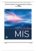 TEST BANK FOR ESSENTIALS OF MIS&comma; 14TH EDITION&comma; KENNETH C&period; LAUDON DJANE DP&period; LAUDON&period; ALL 12 CHAPTERS &sol;&sol;9780134325088