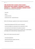 FIRE INSTRUCTOR II EXAM LATEST EXAM &vert; QUESTIONS AND CORRECT ANSWERS &vert; ALREADY GRADED A&plus; &vert; VERIFIED ANSWERS &vert; NEWEST EXAM