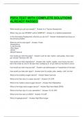  PSFA TEST WITH COMPLETE SOLUTIONS ALREADY PASSED 