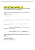 HSA 407 Final Exam&comma; Ch&period; 1-11