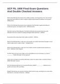 UCF FIL 1000 Final Exam Questions And Double Checked Answers