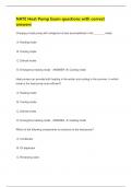 NATE Heat Pump Exam questions with correct answers