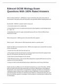 Edexcel GCSE Biology Exam Questions With 100&percnt; Rated Answers