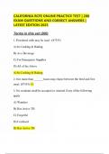 CALIFORNIA RCFE ONLINE PRACTICE TEST &vert; 200 EXAM QUESTIONS AND CORRECT ANSWERS &vert; LATEST EDITION 2025