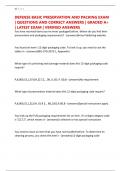 DEFENSE BASIC PRESERVATION AND PACKING EXAM &vert; QUESTIONS AND CORRECT ANSWERS &vert; GRADED A&plus; &vert; LATEST EXAM &vert; VERIFIED ANSWERS