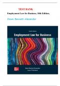 TEST BANK Employment Law for Business&comma; 10th Edition&comma; Dawn Bennett-Alexander