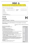 2024 AQA GCSE PANJABI 8683&sol;LH Higher Tier Paper 1 Listening&period; Verified Question Paper with Marking Scheme Combined&period; June 2024