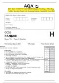 2024 AQA GCSE PANJABI 8683&sol;RH Higher Tier Paper 3 Reading&period; Verified Question Paper with Marking Scheme Combined&period; June 2024
